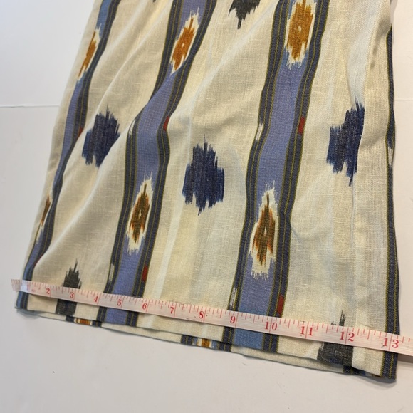 NOT 4 SALE Ollari Anthropologie Ikat Print Wide Leg Pom Pom Embellishment Pants - Picture 10 of 16